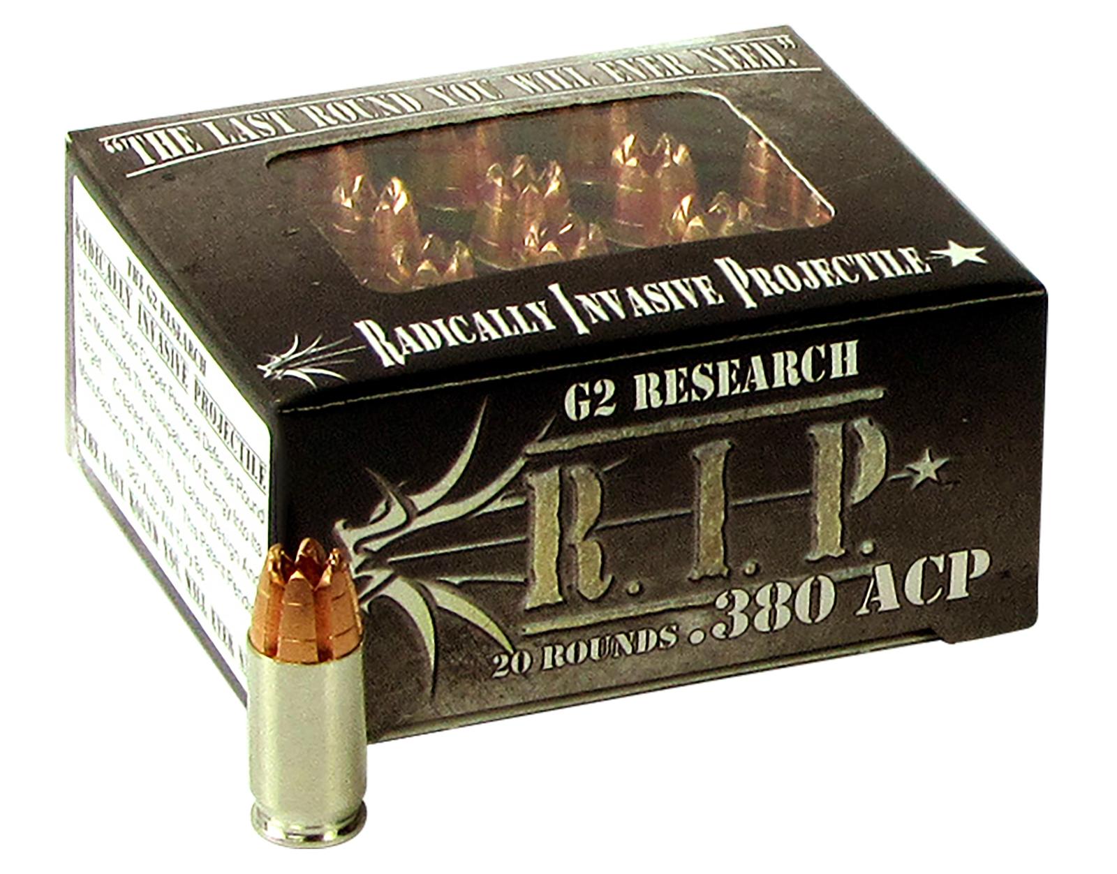 G2 Research G00001 R.I.P  380ACP 62gr Fracturing Hollow Point 20 Per Box/25 Case