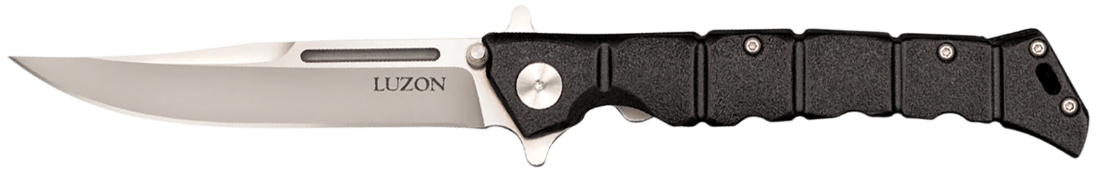 Cold Steel CS20NQL Luzon  Medium 4" Folding Clip Point Plain 8Cr13MoV SS Blade/Black GFN Handle Features Safety Switch Includes Pocket Clip