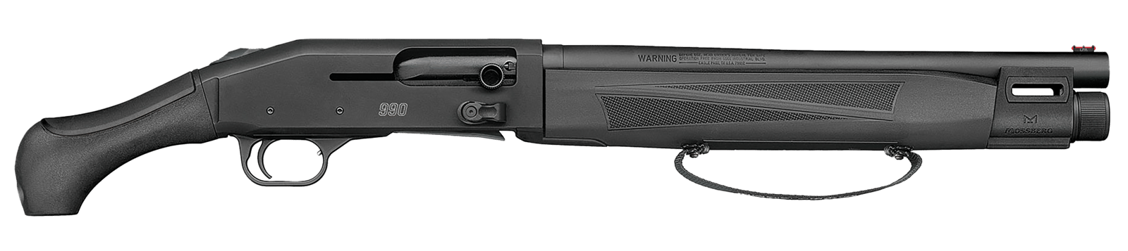 Mossberg 83001 990 AfterShock 12 Gauge Semi-Auto 3" 5+1 14.75" Matte Blued Barrel, Strapped w/M-LOK Forend, Matte Blued Receiver, Black Synthetic Aftershock Grip,  Ambidextrous