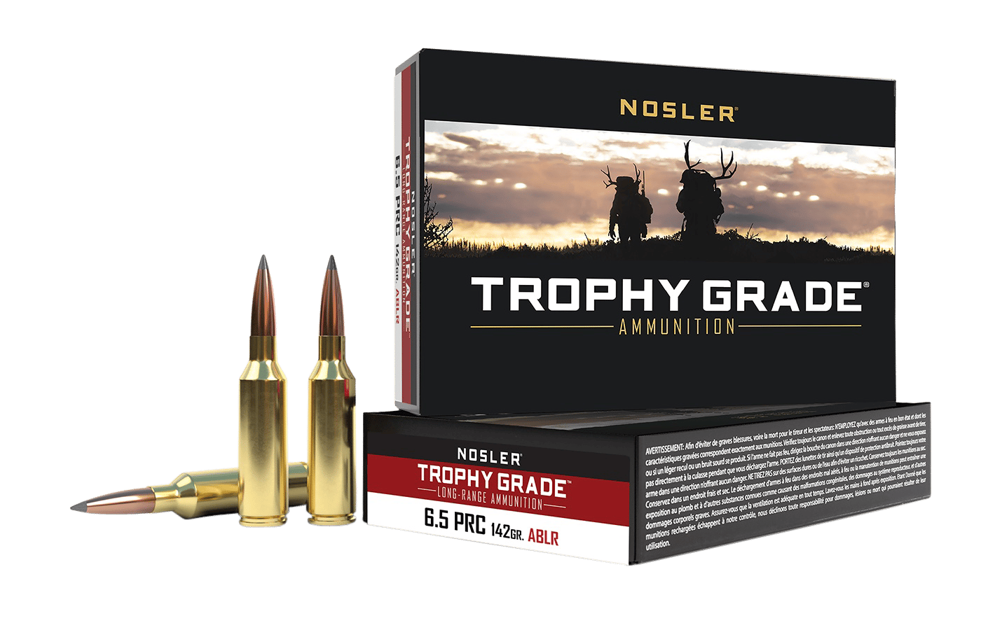 Nosler 61232 Trophy Grade Long-Range 6.5PRC 142gr Nosler Spitzer AccuBond Long Range 20 Per Box/10 Case
