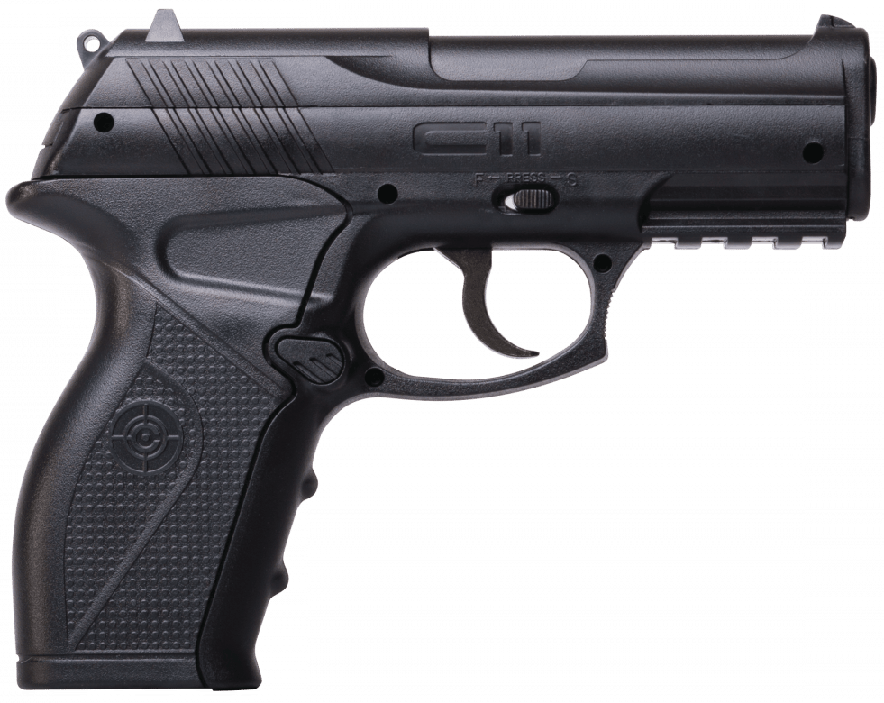 Crosman C11 C11 Air Pistol CO2 177 18+1 Black Polymer Grips
