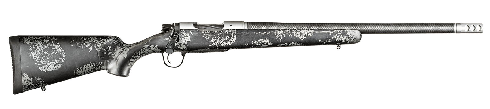 Christensen Arms 8010659800 Ridgeline FFT 22 Creedmoor 4+1 24" Carbon Fiber Threaded Barrel, Stainless Steel Drilled & Tapped Receiver, Carbon w/Gray Accents Sporter FFT Carbon Fiber Stock