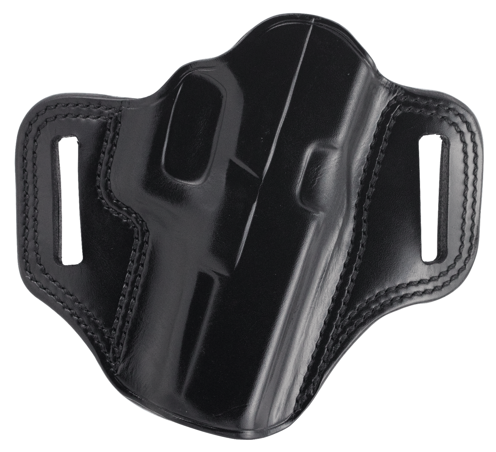 Galco CM228B Combat Master  OWB Black Leather Belt Slide Compatible w/Glock 20/21/37, Belt 1.75" Wide Right Hand