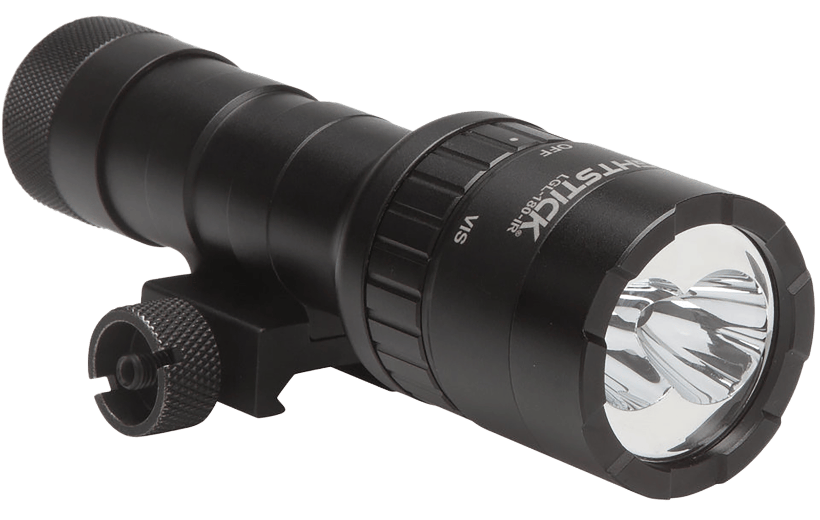 Nightstick LGL180IR Dual-Beam Long Gun Light Kit with IR Illuminator  Black Anodized Hardcoat 1100 Lumens White LED 940 nM Infrared