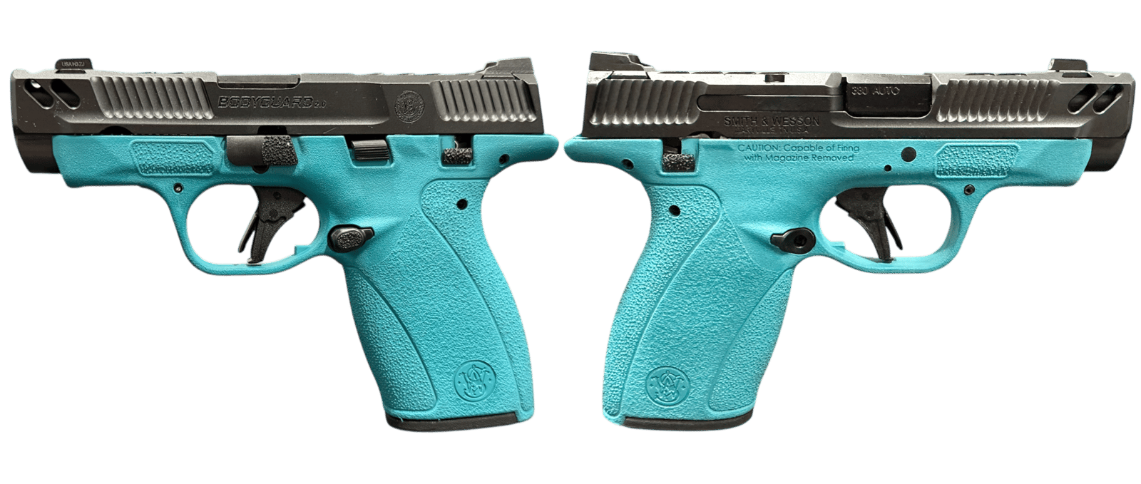 SMITH & WESSON PC BODYGUARD 2.0 CARRY COMP AZTEC TEAL FRM 380ACP PISTOL 3.1" M.S  1-10RD, 1-12RD MAG