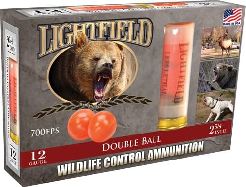 LIGHTFIELD 12GA 2.75" W/2 RUBBER BALLS 5RD 10BX/CS