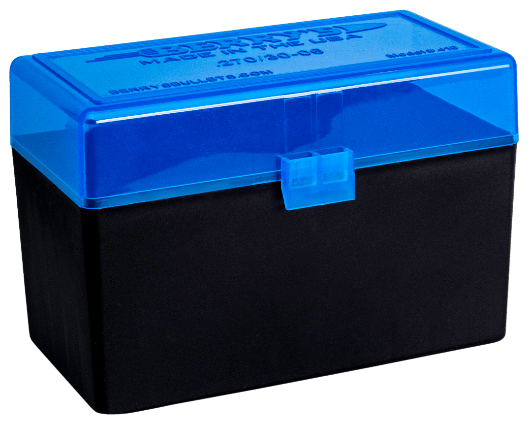 Berry's 82467 Ammo Box  243/308Win Blue/Black Polypropylene 50rd