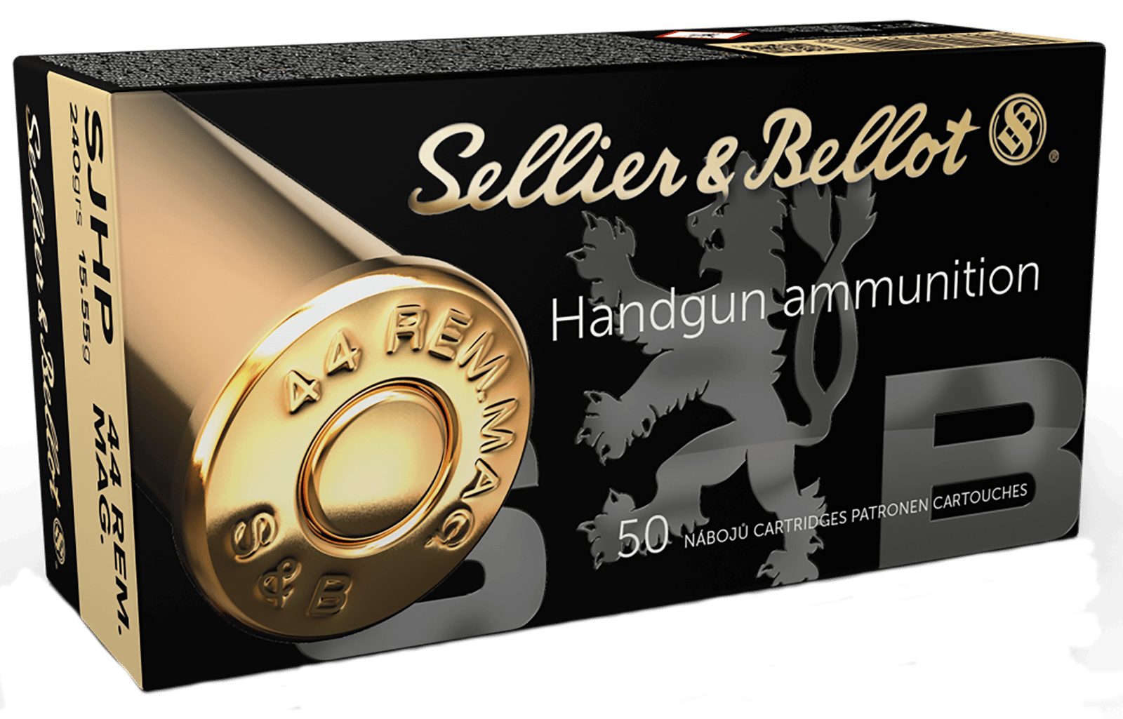 Sellier & Bellot SB44C Handgun  44RemMag 240gr Semi Jacketed Hollow Point 50 Per Box/12 Case