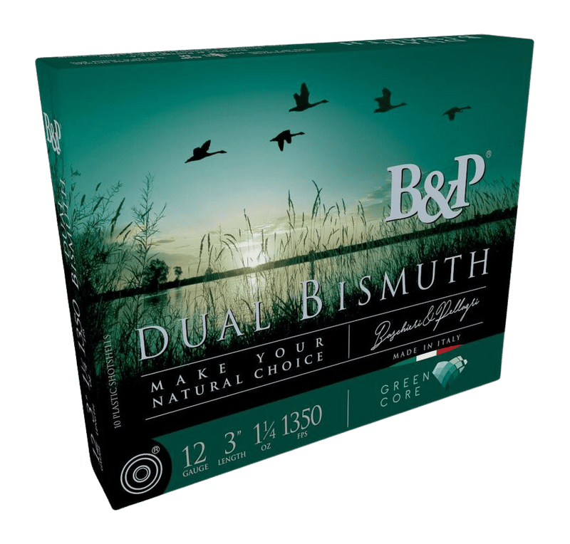 B&p Ammunition 12B4DB43 Dual Bismuth  12Gauge 3" 1 1/4oz Bismuth 3/4Shot 10 Per Box/10 Case