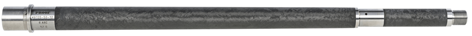 Proof Research 128671 AR-Style Barrel  6mm ARC 18" Black Carbon Fiber Finish 416R Stainless Steel Material Rifle Length with Threading & .750" Gas Journal Diameter for AR-Platform
