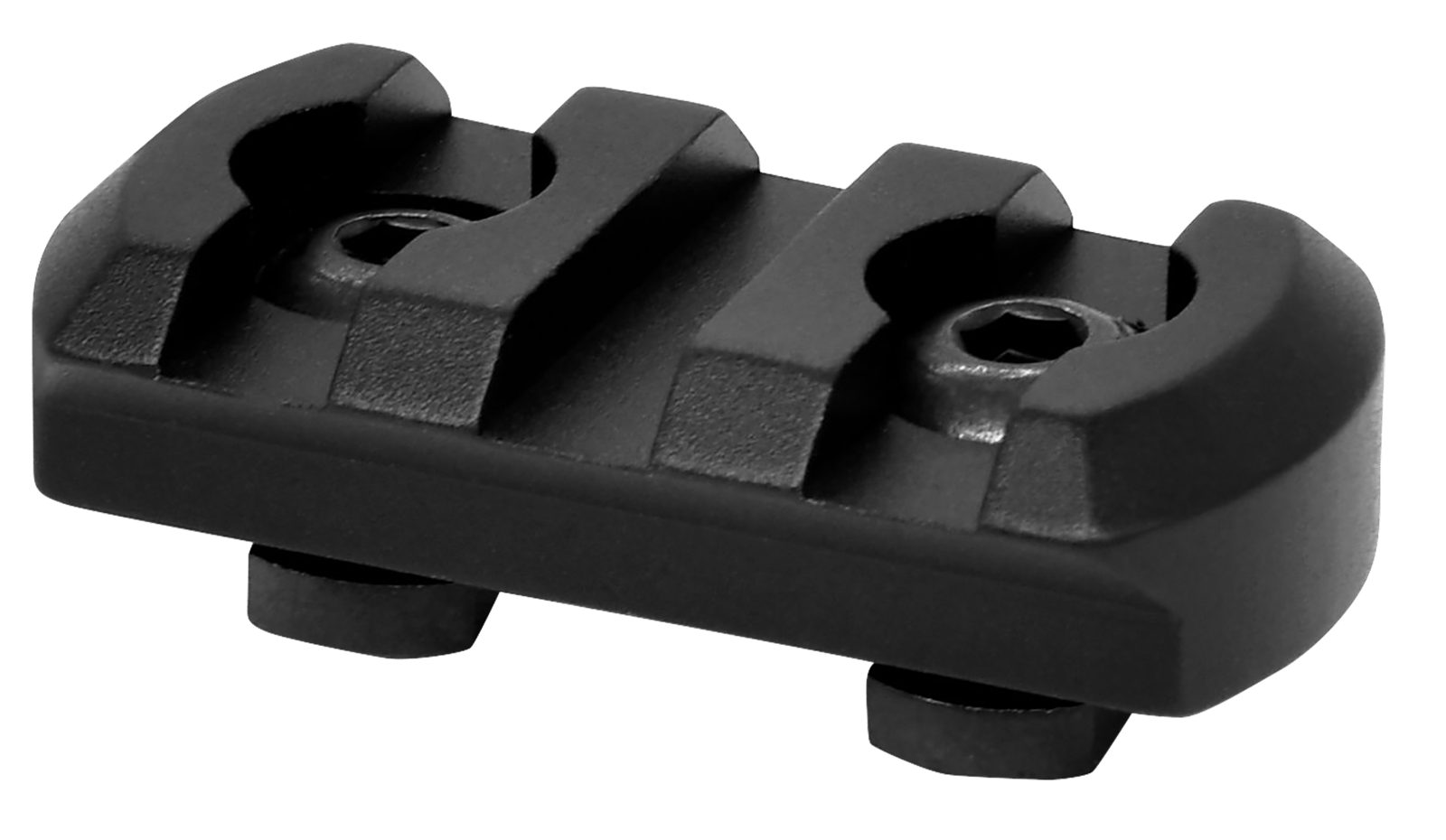 Warne 6201M M-LOK 3 Slot Black Anodized Aluminum