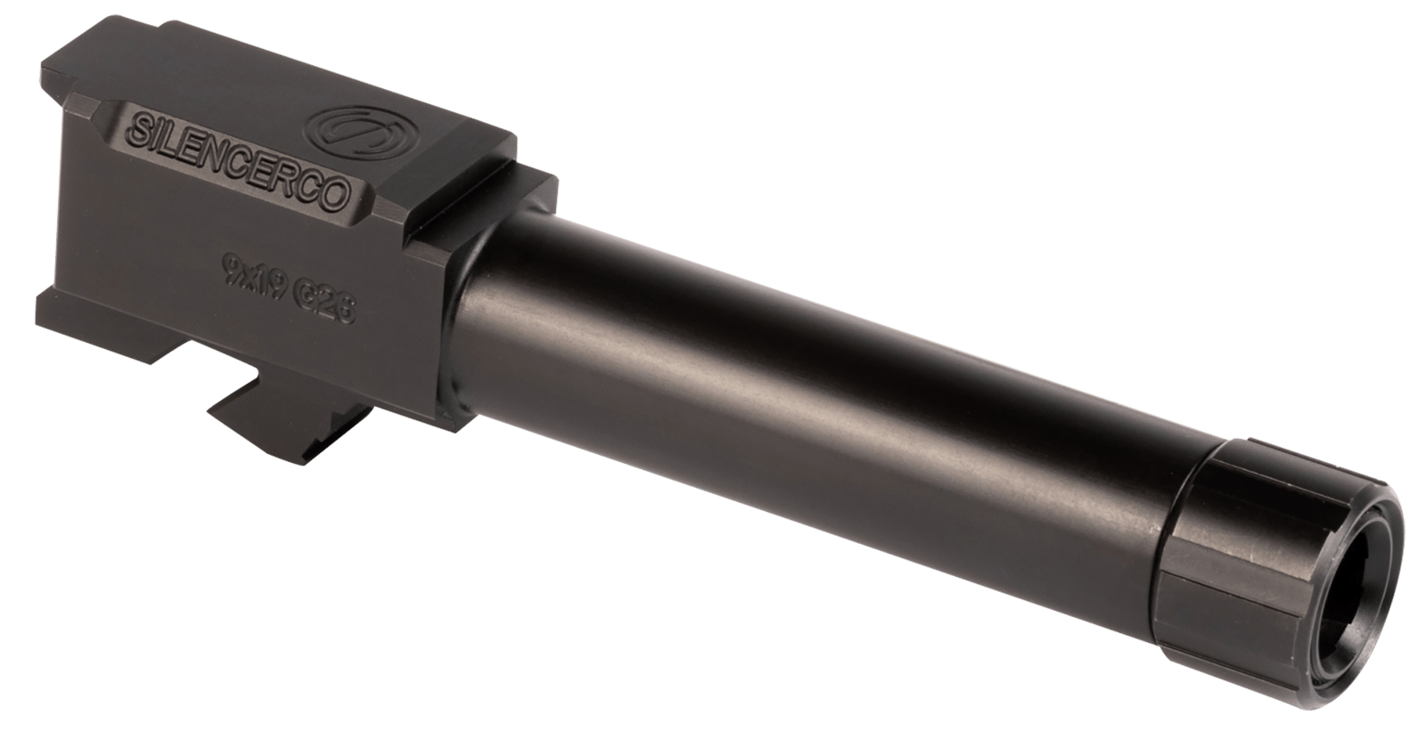 SilencerCo AC1329 Glock  9mm Luger 3.70" Threaded Black Nitride Stainless Steel, Fits Glock 26 Gen1-5