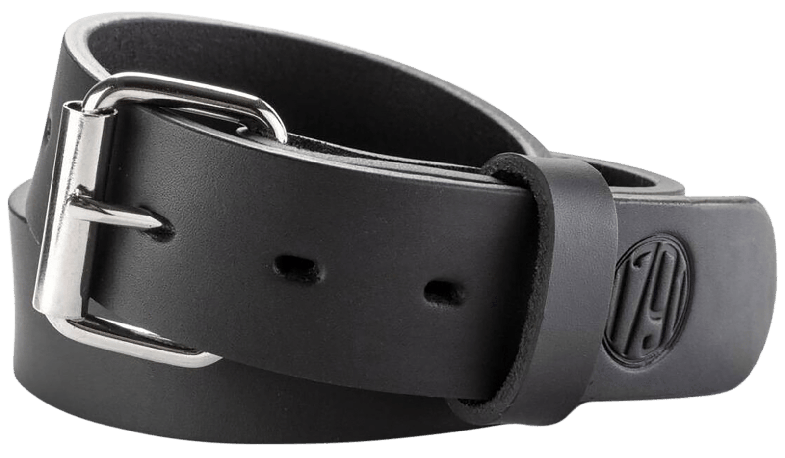 1791 Gunleather BLT013842SBLA 01  Gun Belt Stealth Black Leather 38/42 1.50" Wide Buckle Closure