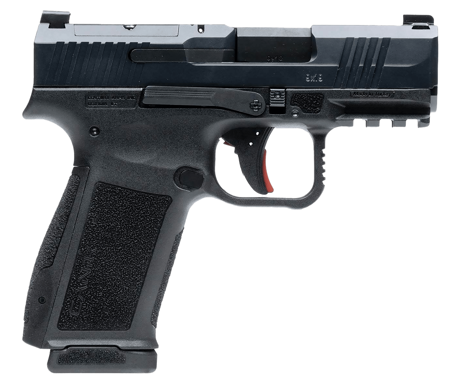 Canik HG7884N Mete MC9L Sub-Compact Frame 9mm Luger 10+1 3.18" Black Nitride Steel Barrel, Black Nitride Serrated Steel Slide, Black Polymer Frame w/Picatinny Rail, Black Polymer Grip