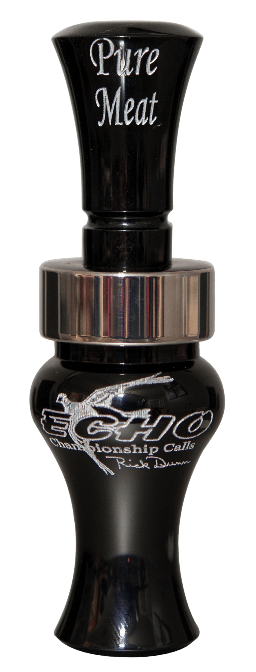 Echo Calls 79019 Pure Meat  Open Call Double Reed Mallard Sounds Attracts Ducks Black Acrylic