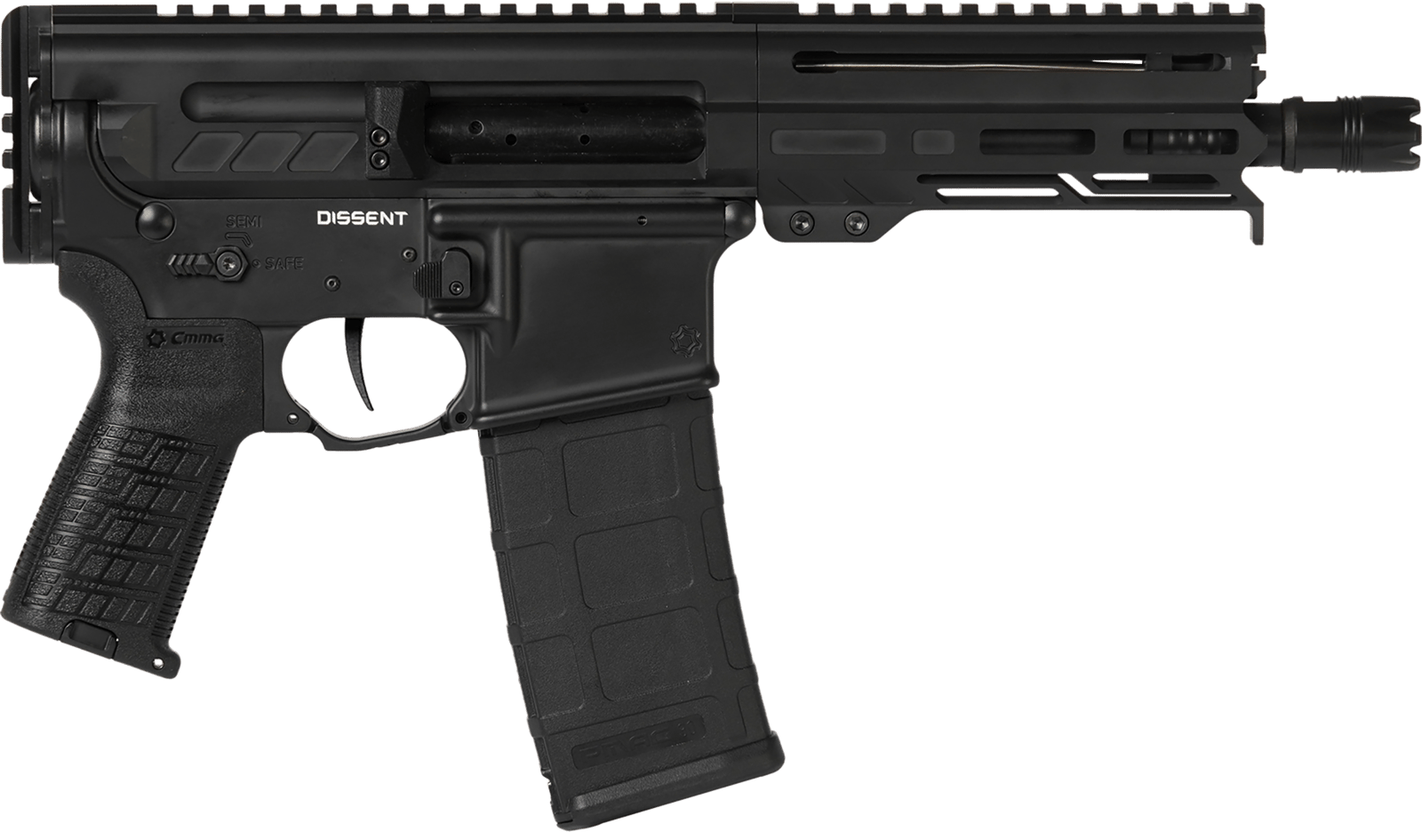 CMMG 30A0E33AB Dissent  300 Blackout 30+1 6.50", Black Cerakote Rec, OEM Grip, Picatinny Buffer Adapter, Zeroed Drop-In Single Stage Trigger