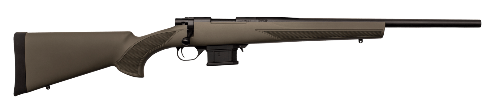 Howa HMA60804G M1500 Mini Action Compact 6mm ARC 5+1 20" Black Steel Barrel, Black Drilled & Tapped Steel Receiver, OD Green Fixed HTI Synthetic Stock, Right Hand