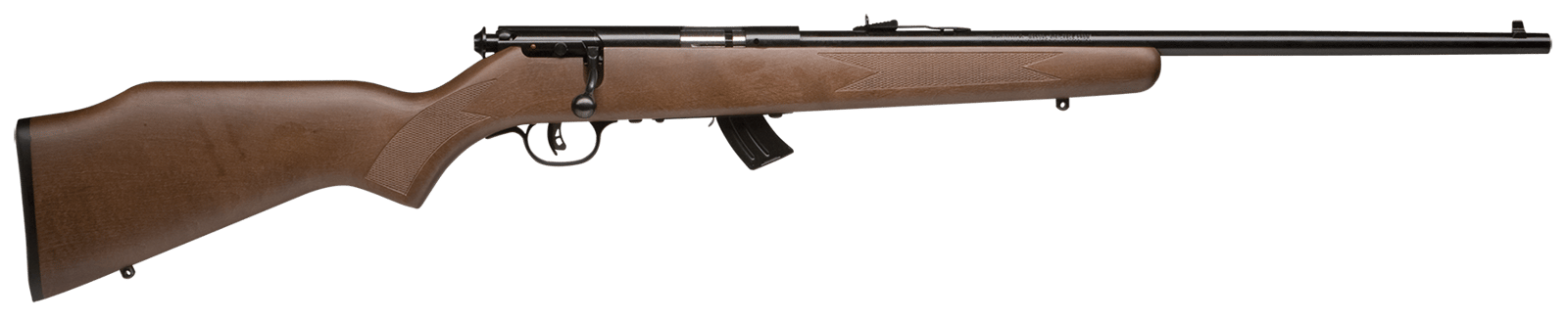 Savage Arms 20700 Mark II G Full Size 22 LR 10+1 21" Matte Black Sporter Barrel, Matte Black Drilled & Tapped Carbon Steel Receiver, Satin Brown Fixed Wood Stock, Right Hand