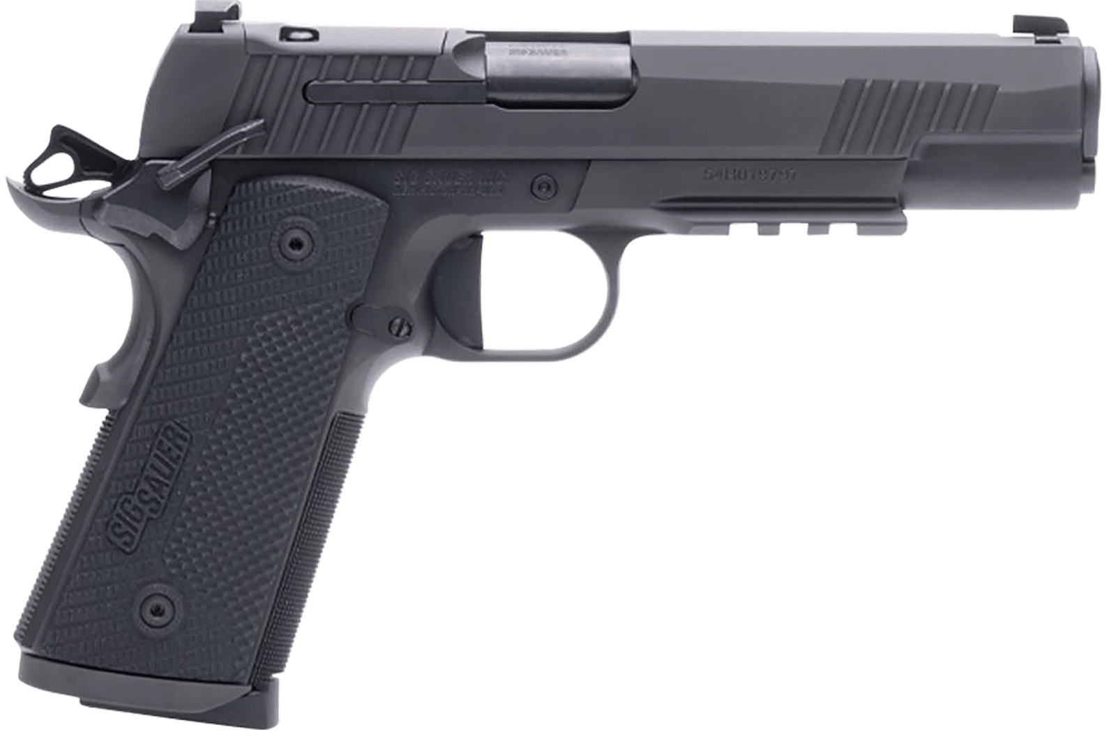Sig Sauer 1911XR45BXR3 1911-X  Full Size Frame 45 ACP 8+1 5" Black DLC Carbon Steel Barrel, Black Nitron Optic Cut/Serrated Stainless Steel Slide & Frame w/Beavertail & Picatinny Rail, Black G10 Grip