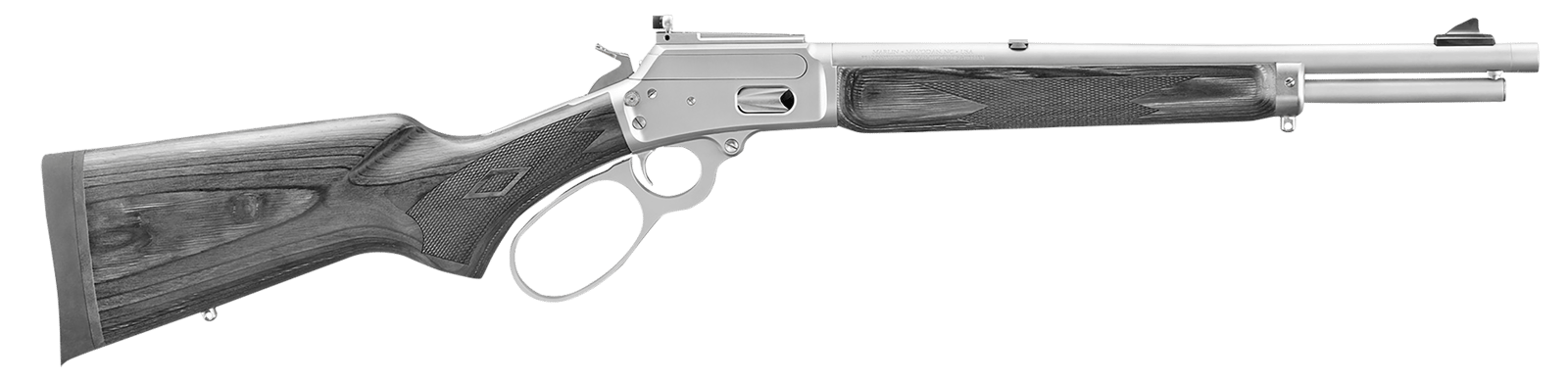 Marlin 70453 1894 Trapper 10mm Auto 10+1 16.10" Matte Stainless Threaded Barrel, Matte Stainless Steel Receiver, Black Fixed Laminate Stock