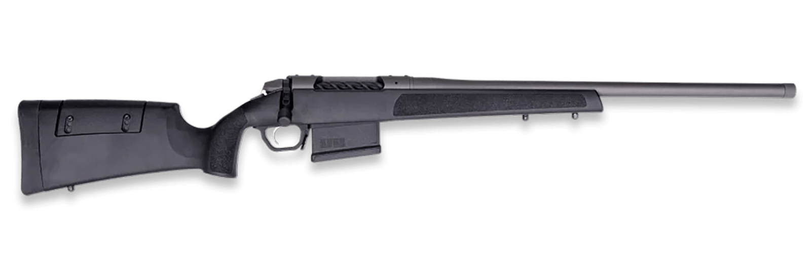 Weatherby 3WR047MMBROT 307 Range SF 7mm BC 5+1 20" Tungsten Cerakote Heavy Threaded Barrel, Tungsten Cerakote Drilled & Tapped Steel Receiver, Adj Cheek Piece & LOP Black Synthetic Stock