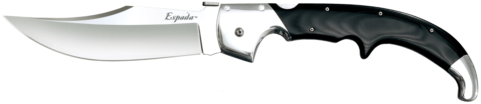 Cold Steel CS62MA Espada  XL 7.50" Folding Clip Point Plain S35VN SS Blade/9.25" Black w/Polished Bolsters G10 Handle Includes Belt Clip