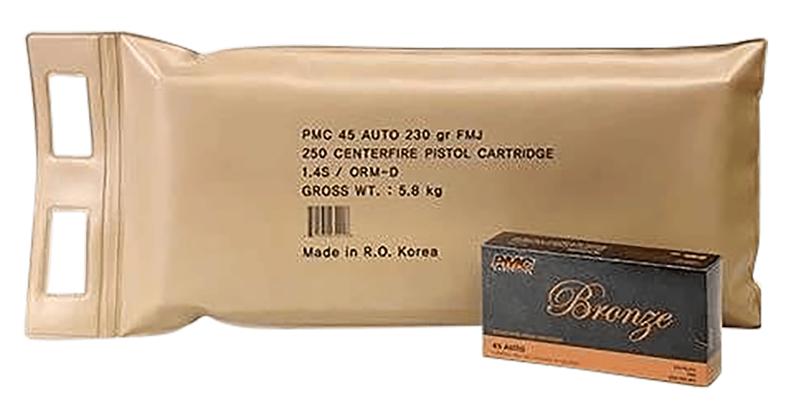 PMC 45ABP Bronze Battle Pack 45ACP 230gr Full Metal Jacket 250 Per Box/3 Case
