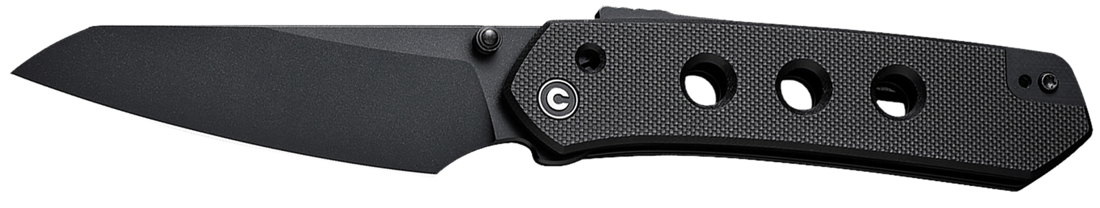 Civivi Knives C22036-1 Vision FG  3.54" Folding Tanto Plain Black Nitro-V Steel Blade, Black Textured G10 Handle