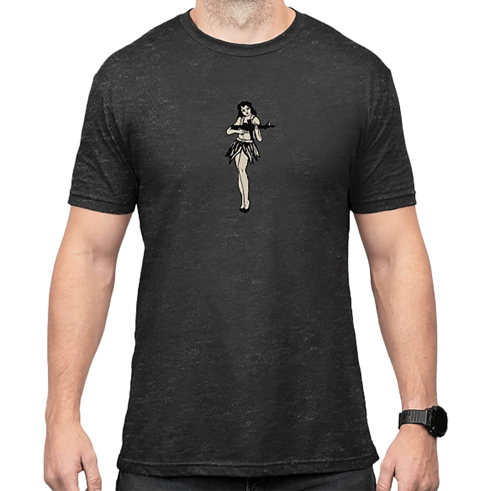 Magpul MAG1117-010-M Hula Girl CVC  Charcoal Gray Cotton/Polyester Short Sleeve Medium