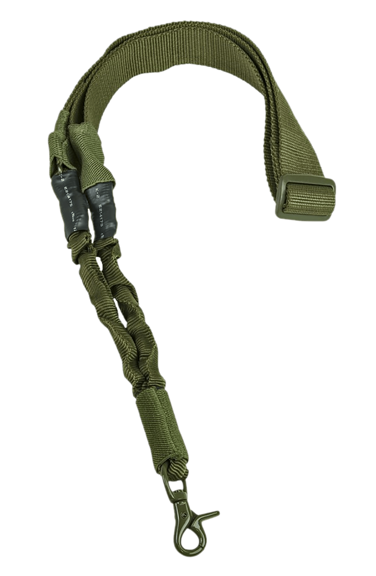 NcStar AARS1PG Single Point Sling  Green Nylon 44"-60" OAL Adjustable Bungee