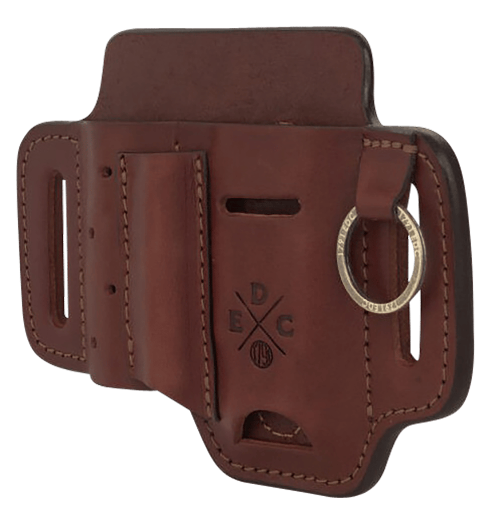 1791 Gunleather STESSFCHNA EDC Standard Easy Slide OWB Chestnut Leather Belt Slide Ambidextrous
