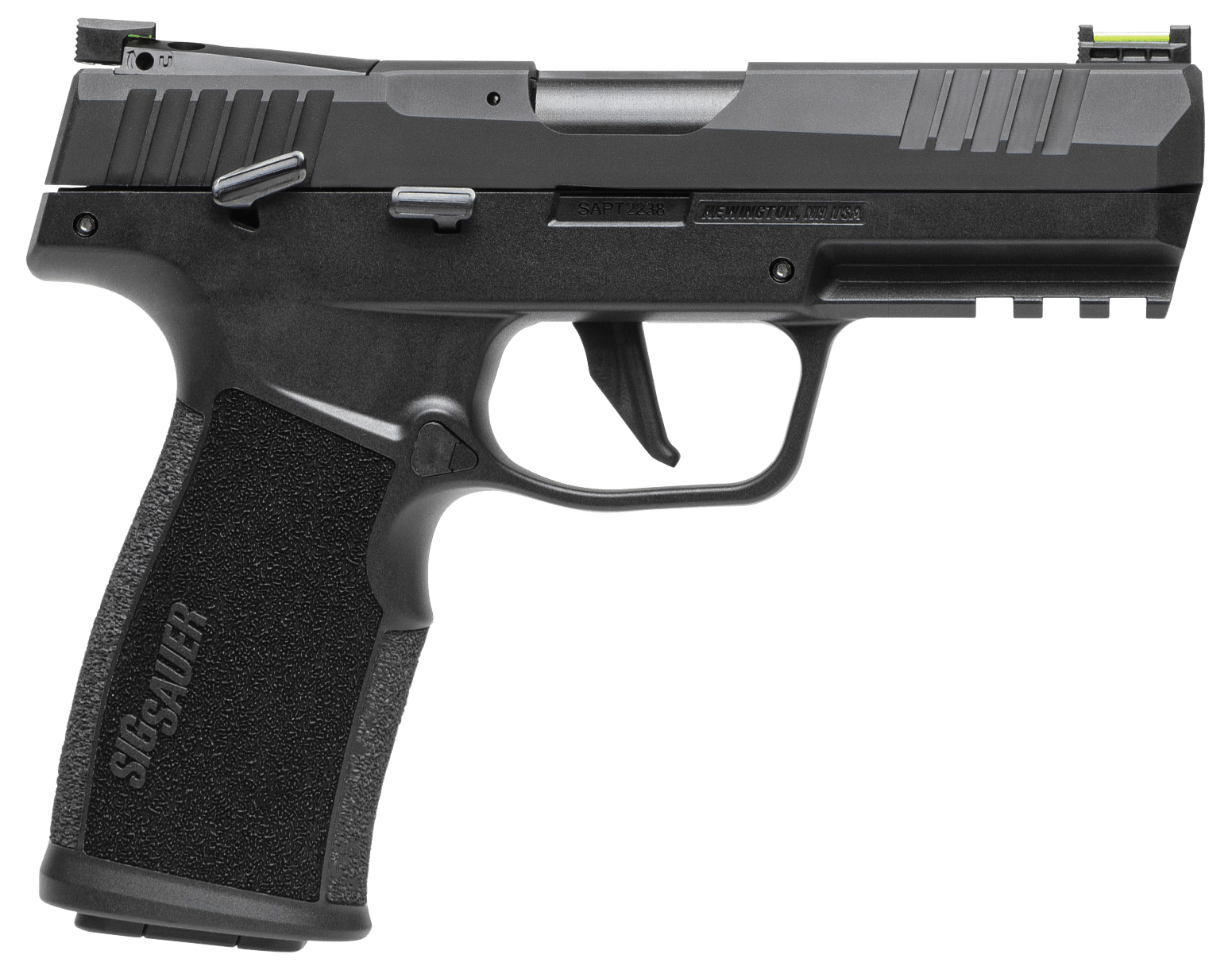 Sig Sauer 322CBAS10 P322  22 LR 10+1 4" Black Steel Threaded Barrel, Black Hard Coat Anodized Optic Ready/Serrated Slide, Black SS/Polymer Frame w/Picatinny Rail & Black Polymer Grips