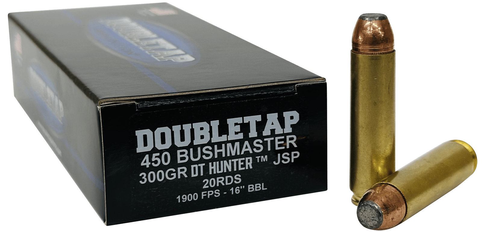 DoubleTap Ammunition 450B300SP   450Bushmaster 300gr Jacketed Soft Point 20 Per Box/25 Case