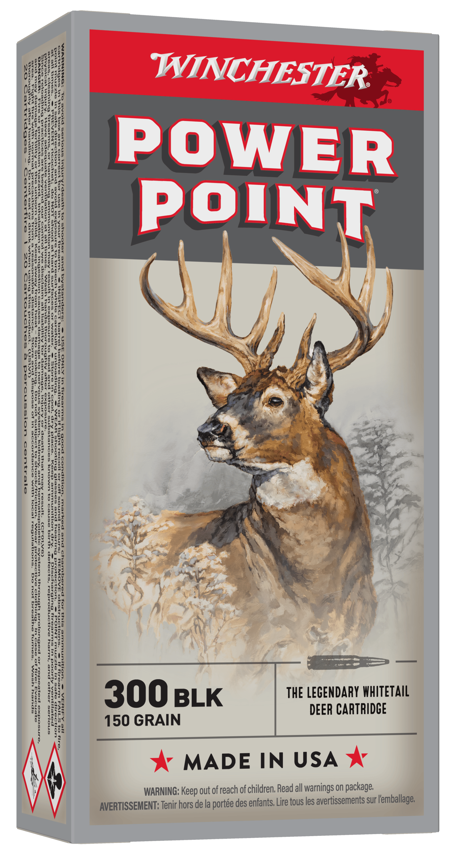 Winchester Ammo X300BLK Power-Point  300Blackout 150gr 20 Per Box/10 Case
