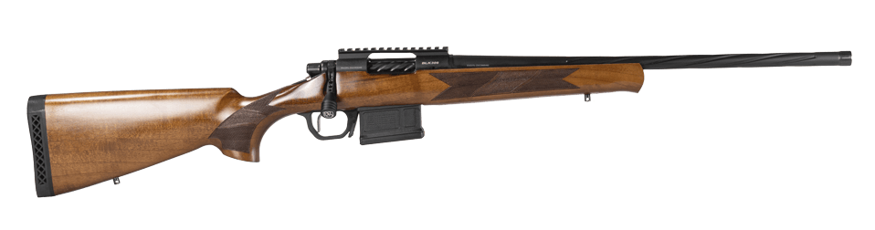 Balikli 336200 BLK  308 Win 5+1 20" Black Spiral Fluted Threaded Barrel, Black Steel Receiver w/Picatinny Rail, Turkish Walnut Fixed Stock