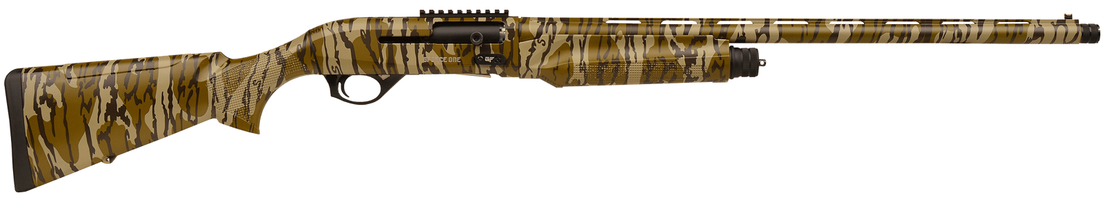 Gforce Arms GFONE1224MO1 One Turkey 12 Gauge 3" 3+1 24" Steel Barrel, Picatinny Rail Receiver, Fixed Mossy Oak Bottomland Synthetic Stock
