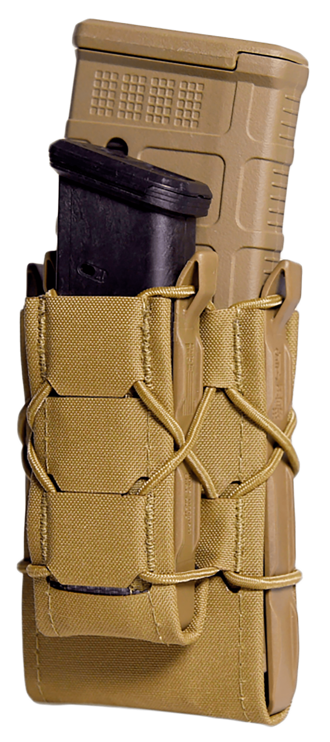 High Speed Gear 24DD00CB TACO Gen 2 Double Decker Coyote Brown Nylon Laminate MOLLE Mount Pistol/Rifle