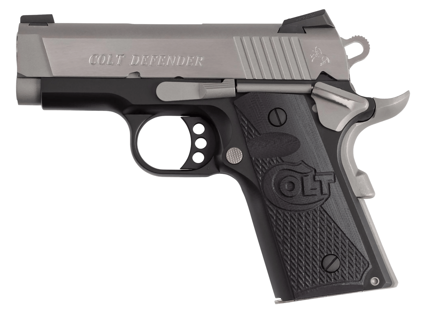 Colt Mfg O7800XETT Defender  45 ACP 7+1 3" Carbon Steel Slide, Aluminum Frame w/Beavertail, G10 Grip