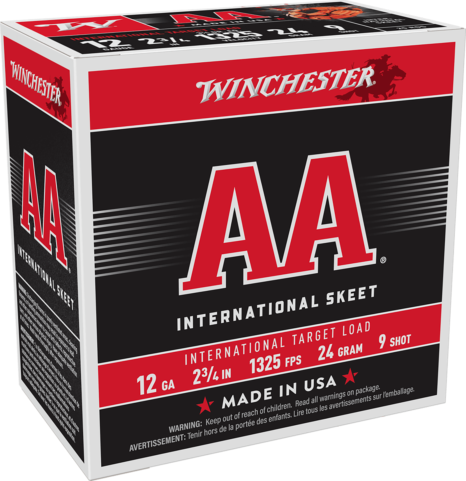 Winchester Ammo AANL129 AA International Target 12Gauge 2.75" 24gram 9Shot 25 Per Box/10 Case