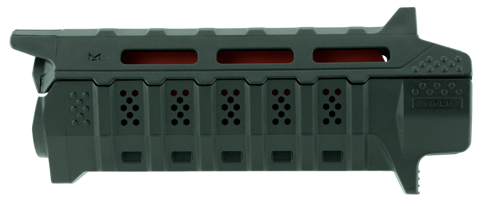 Strike VIPERHGCBK Viper Carbine Length Handguard AR-Platform Black, Red Inserts Polymer