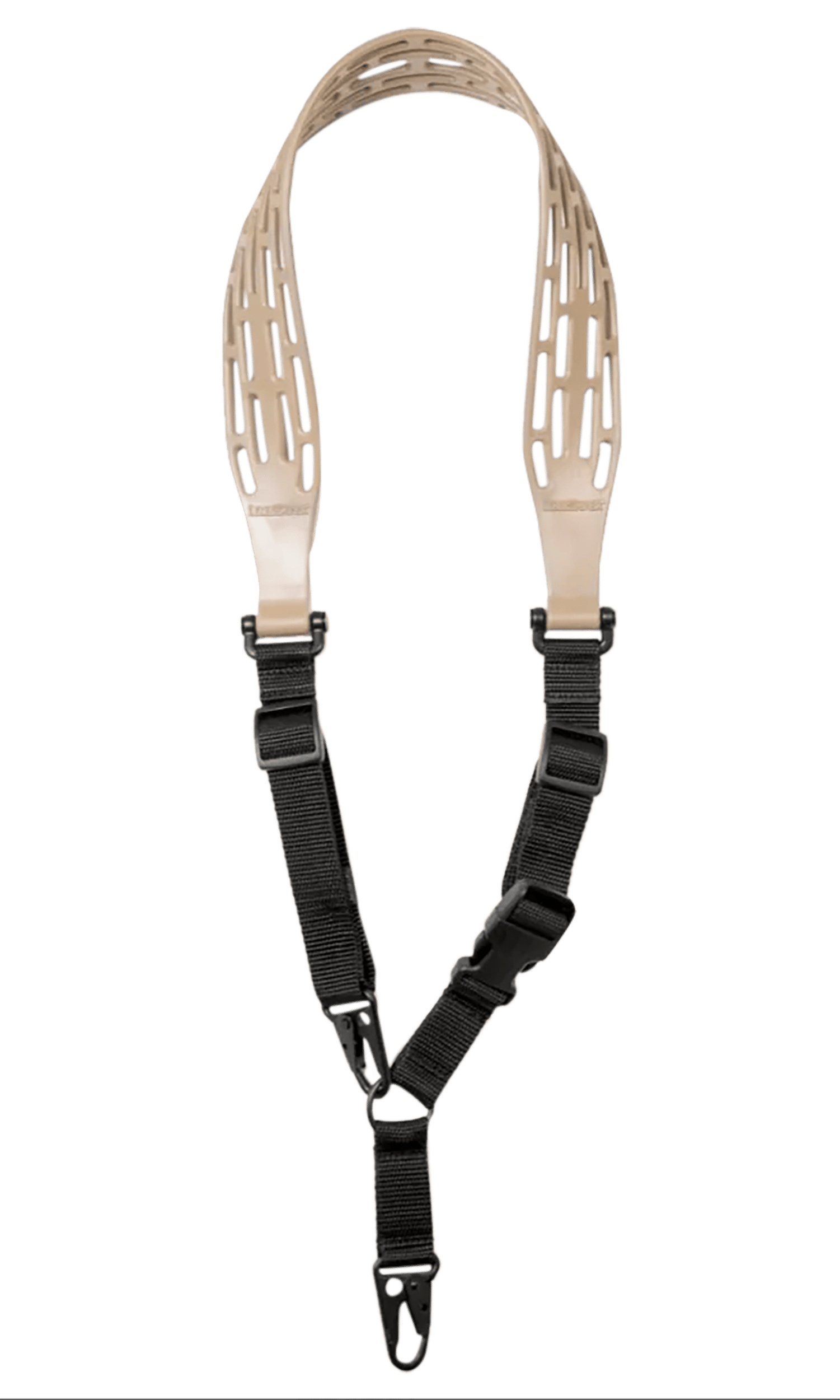 Limbsaver 12140 Tactical Sling Tan w/ Black Strap Nylon 48" OAL 1" W & Adjustable One-Two Point Design