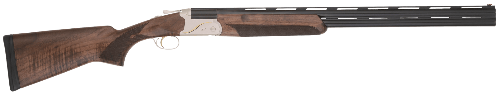 TriStar 33142 Trinity II LT Full Size 16 Gauge Break Open 2.75" 2rd 28" Black Over/Under Vent Rib Barrel, Engraved Silver Aluminum Receiver, Fixed Turkish Walnut Stock, Right Hand