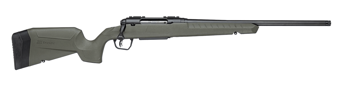 Savage Arms 33116 Axis 2  7mm-08 Rem 4+1 20" Matte Black Carbon Steel Threaded Barrel, Drilled & Tapped Receiver, OD Green Fixed w/Pistol Grip Synthetic Stock, Right Hand