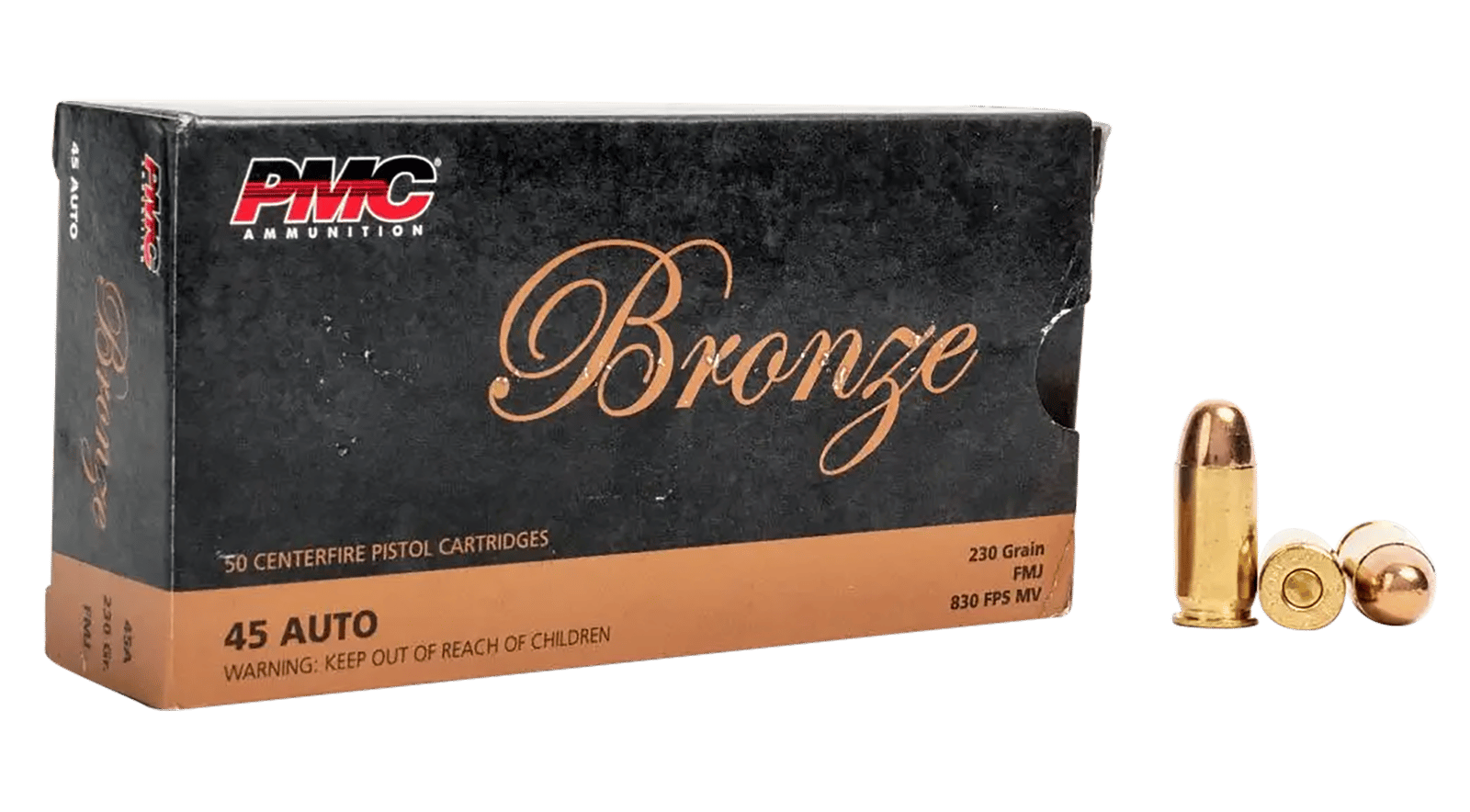 PMC 45A Bronze  45ACP 230gr Full Metal Jacket 50 Per Box/20 Case