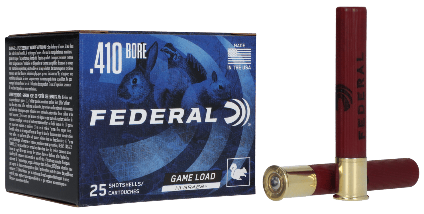 Federal H4135 Game-Shok High Brass 410Gauge 3" 11/16oz 5Shot 25 Per Box/10 Case