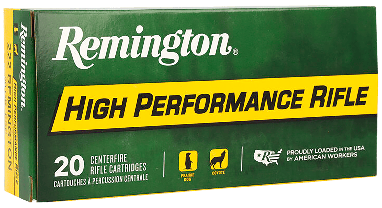 Remington Ammunition 21303 High Performance Rifle 222Rem 50gr Pointed Soft Point 20 Per Box/10 Case