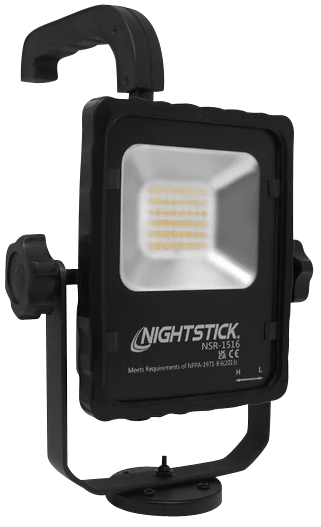 Nightstick NSR1516 Rechargeable LED Scene Light with Magnetic Base  Black