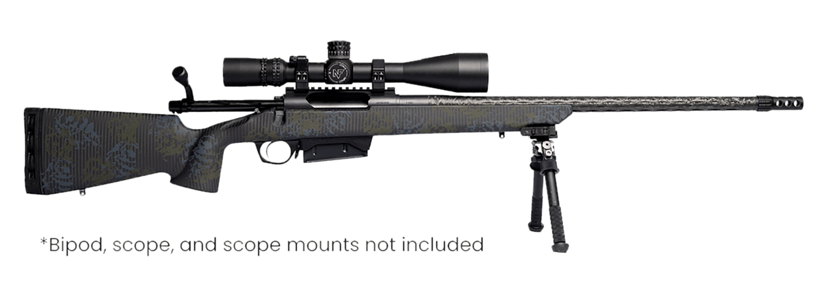 Horizon Firearms RF019C502216C20 Vandal Carbon II 7mm Back Country 22" Black Fluted Barrel, Black Drilled & Tapped Receiver, Black Iota EKO X Carbon Fiber Stock