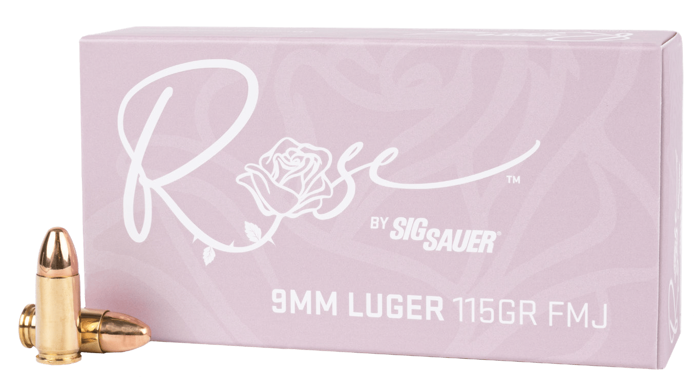 Sig Sauer E9MMB1ROSE50 Rose  9mm Luger 115gr Full Metal Jacket 50 Per Box/20 Case