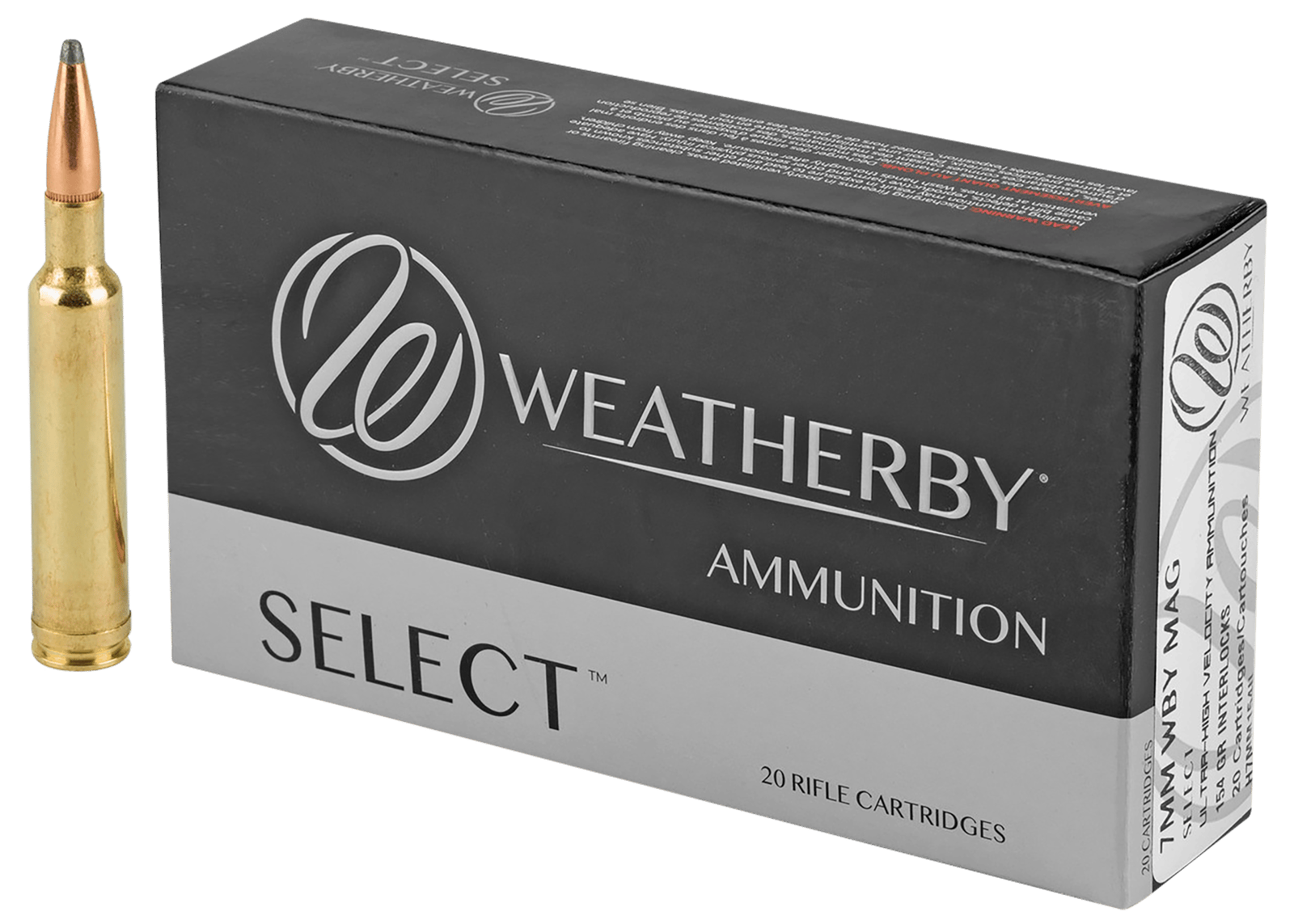Weatherby H7MM154IL Select  7mmWthbyMag 154gr Hornady Interlock 20 Per Box/10 Case